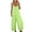 Green, variant on gakvbuo Jumpsuits For Women Summmer Dressy Wedding Loose Sleeveless Jumpsuits Adjustable Spaghetti Strap Stretchy Long Pant Romper Jumpsuit With Pockets