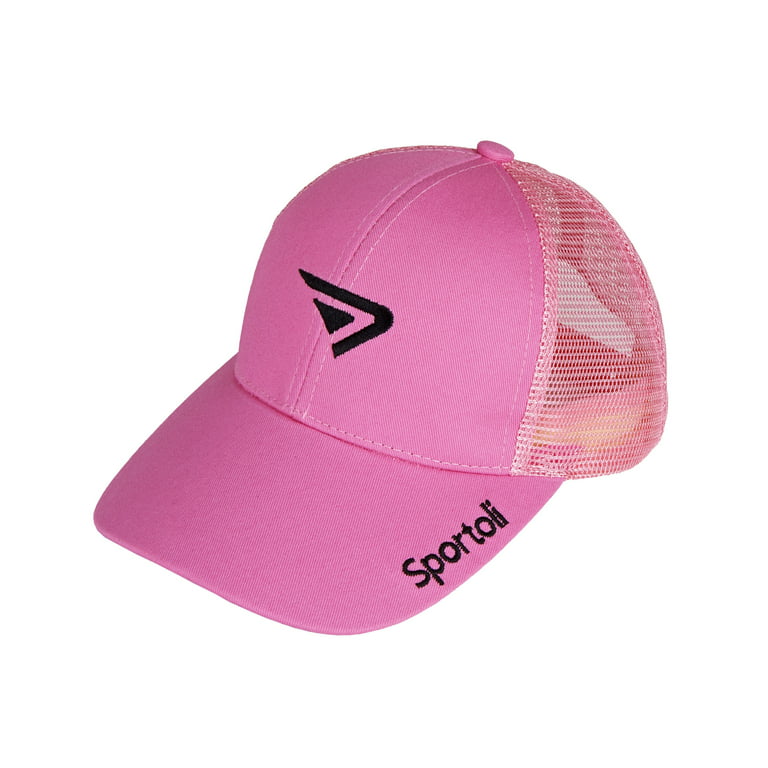 Sportoli Adult and Kids Cotton Blend and Mesh Snapback Trucker Baseball Cap  Hat with Adjustable Snap Closure, Breathable 6-Panel Mesh Back Cap for Men  and Women, Boys and Girls