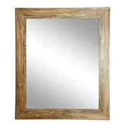 American Value Traditional Blonde Barnwood Framed Vanity Wall Mirror 32 x 37.5 in.  AV34MED