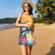 thumbnail image 3 of Fotbe Colorful Fishing Boats Vestido de Verano sin Mangas para Mujer – Vestido Midi Línea A, Estilo Camiseta Floral, Vestido Playero Casual y Fluido, 3 of 7
