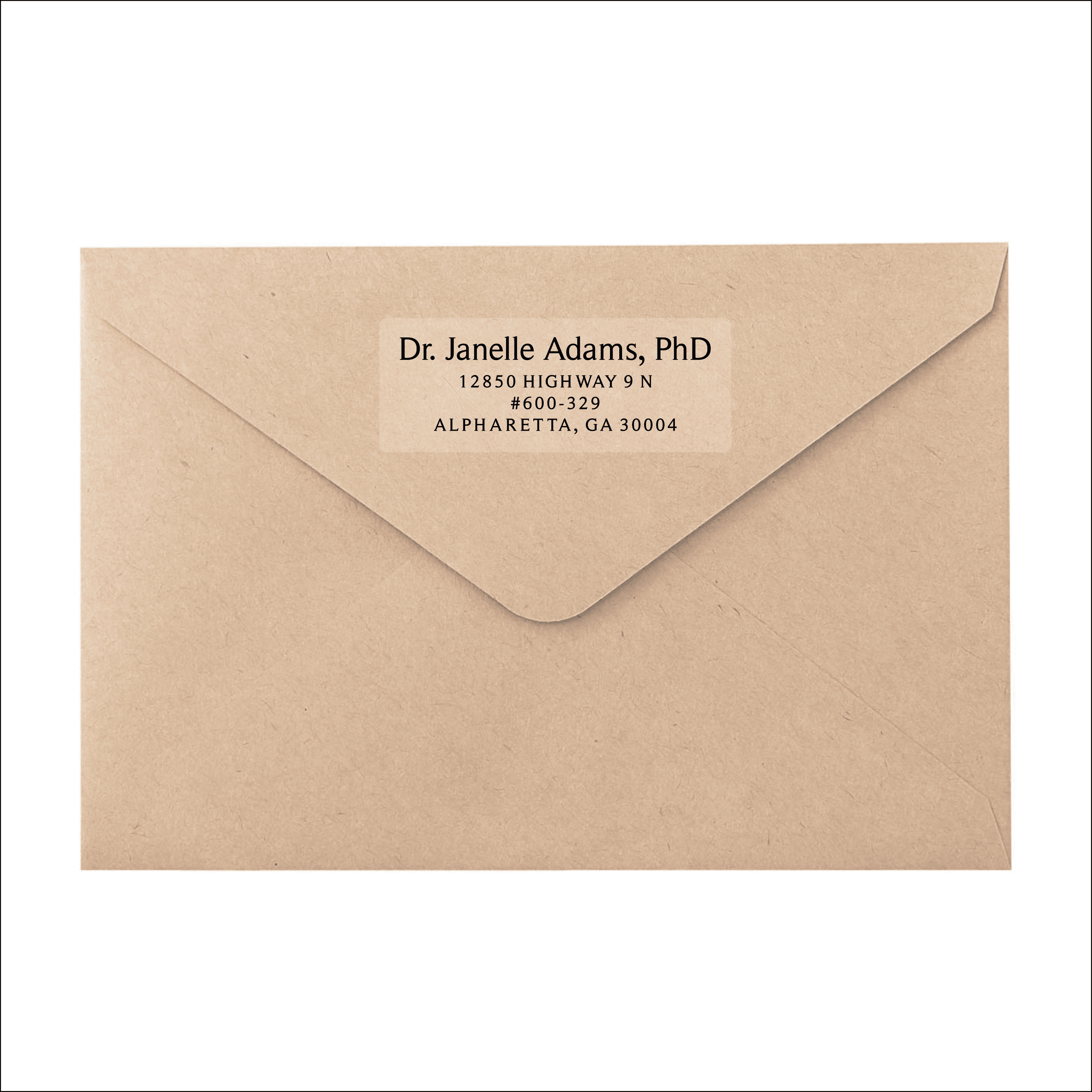 Clear Return Address Labels - Custom Printed Mailing Stickers, Frosted Transparent Return Address Label Sheets - Professional, Business, 4 Lines, 150 Labels
