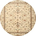 thumbnail image 1 of Ahgly Company Machine Washable Indoor Round Traditional Sun Yellow Area Rugs, 4' Round, 1 of 7