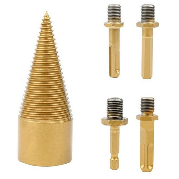 5 Brocas para Taladro, Conos ExtraíBles, para Encender Madera, para Dividir Troncos, Taladros EléCtricos de Alta Resistencia (32 Mm/1,26 Pulgadas)