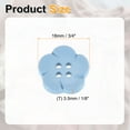 thumbnail image 2 of Uxcell 50 piezas de botones de flores de resina de 3/4" botones decorativos de costura, botones en forma de flor para manualidades, color azul, 2 of 6