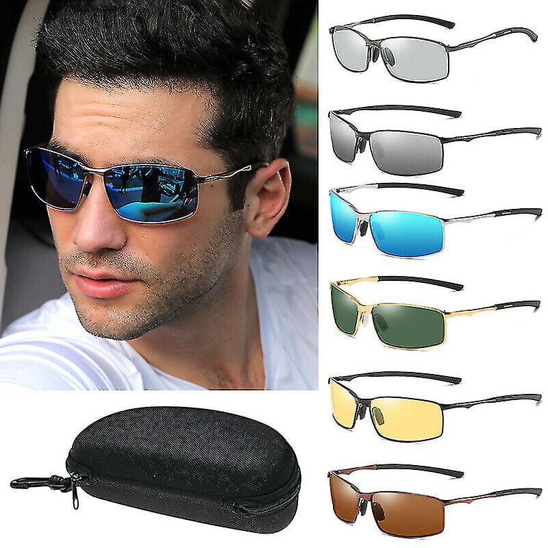 Pilot Polarized Mens Photochromic sunglasses UV400 Pilot Sport Glasses Driving Eyewear 