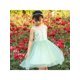 thumbnail image 5 of Vestido de Niña Top de Encaje Floral Falda de Tul con Botones Hi-lo Verde sin Mangas 8 Años, 5 of 6