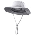 thumbnail image 3 of Awwp Unisex Sun Hat Wide Brim Fishing Adjustable Lightweight Hat Beach Bucket Hat for Outdoor Golf Hiking Gardening Light Ashy, 3 of 8