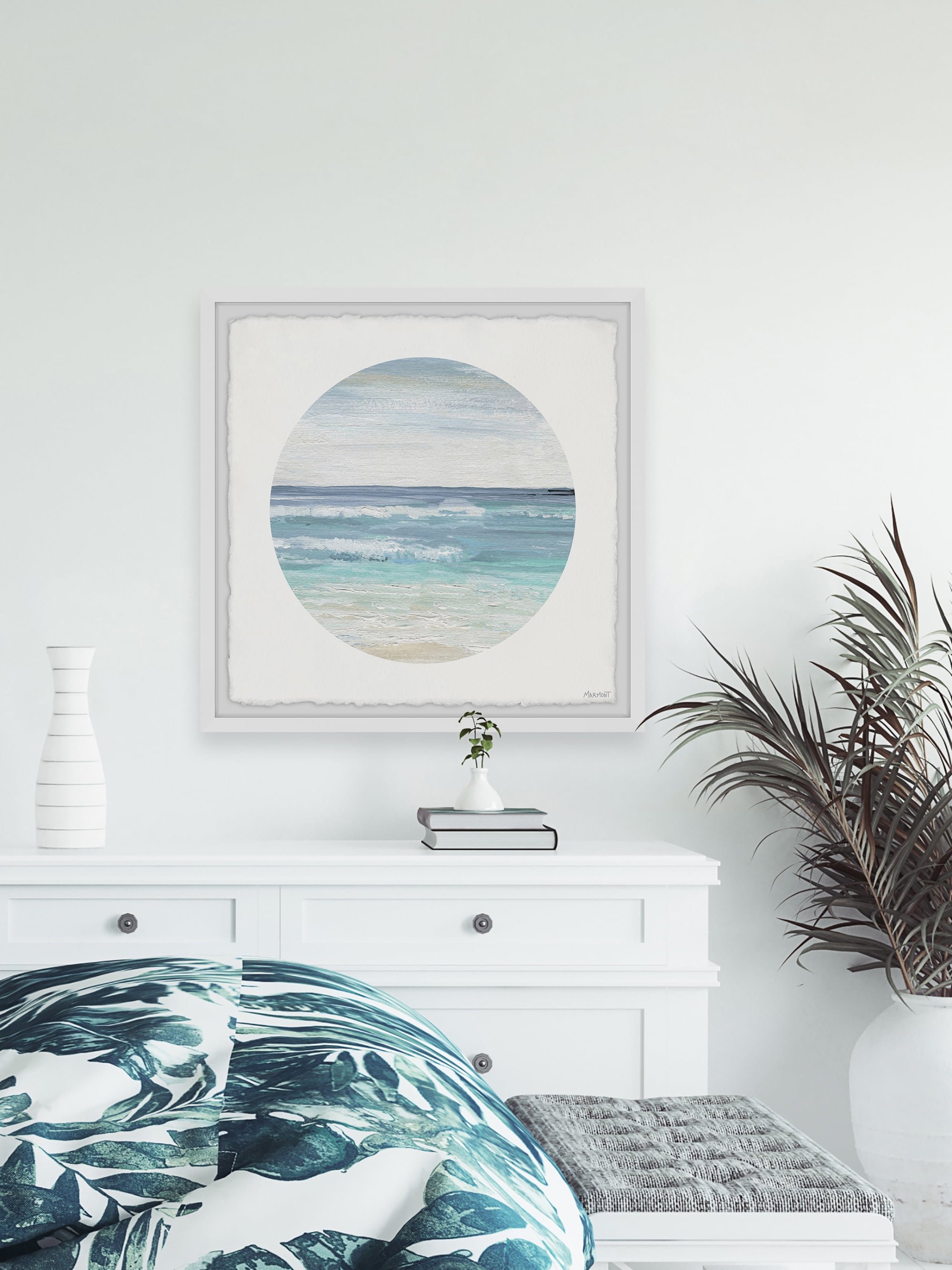 Marmont Hill Relaxing Beach Framed Wall Art, 32" x 32"