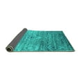 thumbnail image 2 of Ahgly Company Indoor Rectangle Abstract Turquoise Blue Contemporary Area Rugs, 7' x 9', 2 of 4