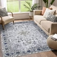 thumbnail image 2 of Anti-Slip Area Rug Short Shag Plush Flower Area Rug Moroccan Easy to Clean Washable Folding Back Rug Non-Shedding Area Rugs for Living Room, Bedroom,Children's Room, 2 of 9