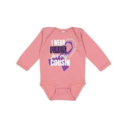 

Inktastic Chronic Pain I Wear Purple For My Cousin Gift Baby Boy or Baby Girl Long Sleeve Bodysuit
