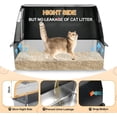 thumbnail image 7 of Kalolary Stainless Steel Cat Litter Box with Lid, Removable Metal Tray for Large Cats, Top Entry, High-Sided Enclosure, Scoop, Pedal, Anti-Leakage, Non-Sticky, Easy Cleaning (Black), 7 of 7