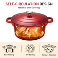 thumbnail image 6 of 6QT Enameled Cast Iron Dutch Oven Pot with lid, Free Silicone Gloves and 50 Pcs Baking Paper Liner, Heavy-Duty & Non-stick Enamel Coated Cookware for Cooking, Bread Baking, Roasting, Red, 6 of 11
