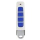thumbnail image 1 of Control remoto de 4 teclas de plástico con código de clonación de 433 MHz para puerta de garaje (blanco + azul), 1 of 5