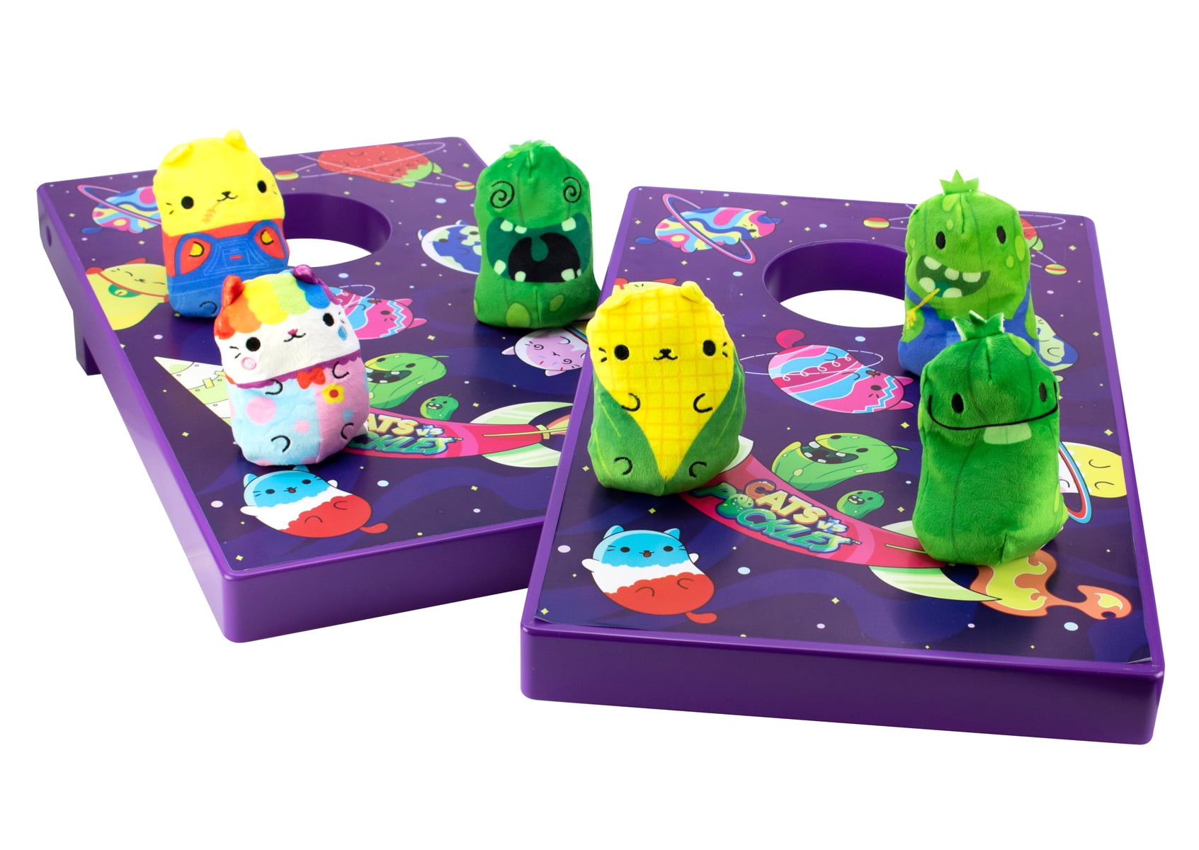 Cats vs Pickles - Cornhole Bean Bag Toss Game - All Exclusive Characters! - Play Team Cats