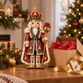 3-Layer Wooden Block Bell Crown Nutcracker Tabletop Display for ...