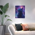 thumbnail image 5 of 12x16 inch Canvas For Pictures Cat Gazing Up At Starry Sky,Farmhouse Bathroom,Yard,Cat'S Nest Painting Wall Art Decor,Gift For Cat Enthusiast,Enchanting Cat & Starry Sky Modern Art Paintings, 5 of 6