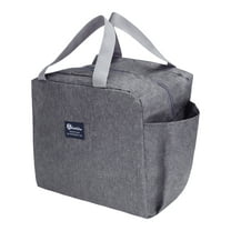 Unique Bargains Insulated Bag Lunch Bag Reusable Cooler Bag Gray