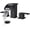 Matte Black, variant on Waterfall 8 inch Widespread Bathroom Faucet Set Bathroom Sink Faucet 3 Hole 2 Handle Vanity Lavatory Deck Mount with Pop Up Drain and Water Supply Lines Square Body Matte Black