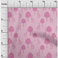 thumbnail image 1 of oneOone Polyester Lycra Fabric Tree & Giraffe Block Print Sewing Fabric BTY 56 Inch Wide, 1 of 4