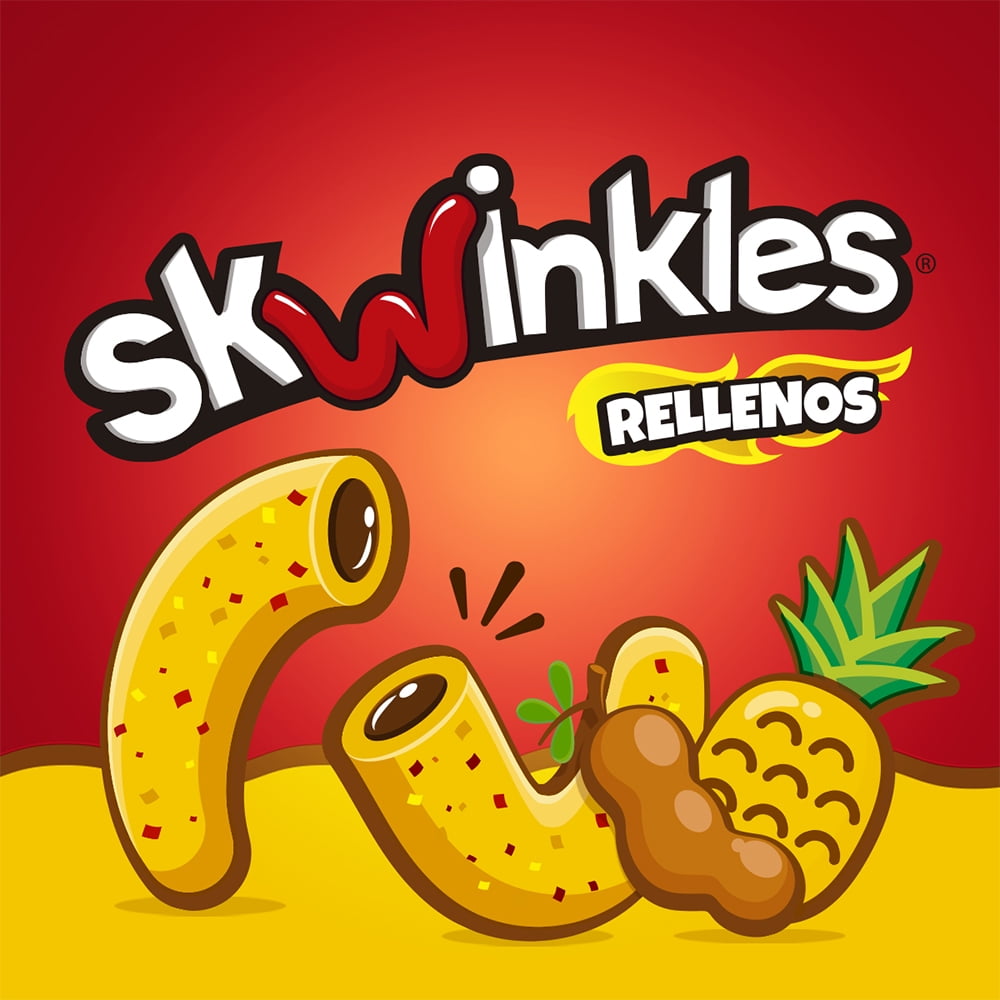 (4 pack) Lucas Skwinkles Rellenos Pineapple Tamarind Candy, 0.92 oz, 12 Pack