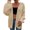 Khaki, variant on Vedolay Coats Womens Casual Jackets Distresse Oversized Stretch Button Up Cropped Casual Jacket,Beige One Size