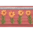 thumbnail image 1 of Fleurs Jaunes Rouge Papier Peint Floral Bordure Enfants Design, Rouleau 15' x 5.5'', 1 of 3
