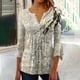 thumbnail image 1 of ICHUANYI Clearance Women Fashion Printed Casual V-Neck Short Sleeve Loose T-Shirt Blouse Tops(Beige, L) ICHUANYI WER2023080912444, 1 of 5