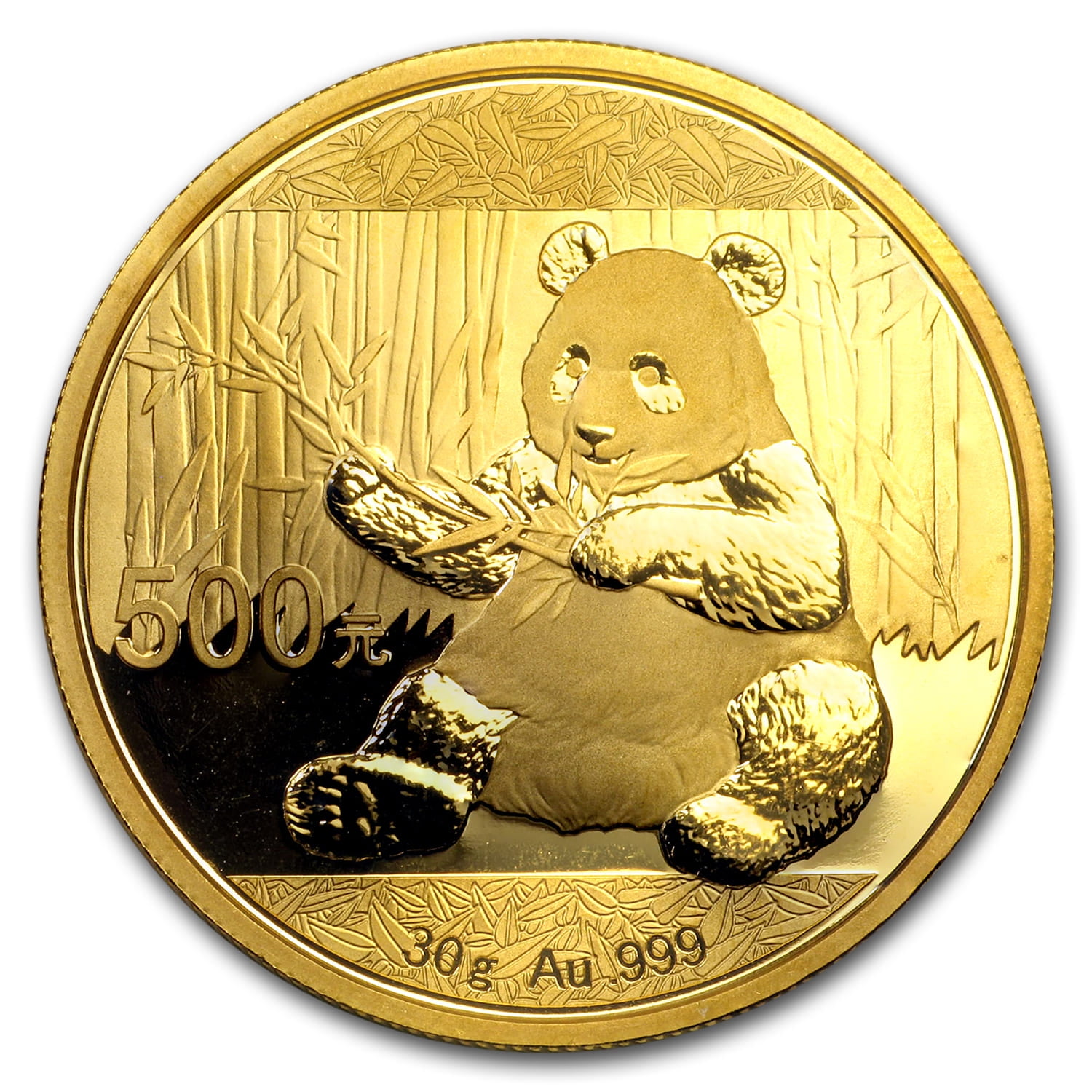 2017 China 1 Gram Gold Panda BU Sealed 