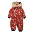 thumbnail image 5 of Viworld Christmas Family Matching Hooded Pajamas Reindeer Romper Onesie Jumpsuit Zipper Pjs for Adult Kids Baby, 5 of 7