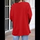thumbnail image 4 of Blusas de Mujer de Larga con Cuello en V, Túnicas Casuales, Camisas Básicas, Blusas Holgadas Rojo L, 4 of 7