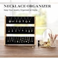 thumbnail image 7 of Sfugno Necklace Holder, 3 Tier Necklace Organizer Jewelry Organizer Stand with Velvet, Wood Necklace Display Stands for Selling, 7 of 7