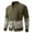 Army Green, variant on Men's Full Zip Cardigan Snowflakes Pattern Sweater Long Sleeve Stand Collar Knitted Cardigans for Casual Christmas (XL, Khaki)