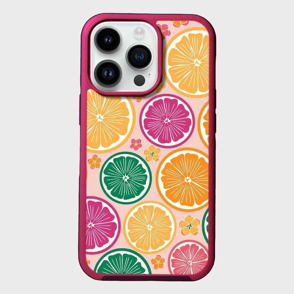 Caseco iPhone 14 Pro Max Case with Mag-Safe - Fremont Grip - Pink and Magenta
