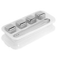 thumbnail image 1 of Glaçons en Acier Inoxydable Réutilisables pour Whisky Vin avec Pince à Glace Boîte de Rangement 4 Pcs, 1 of 5
