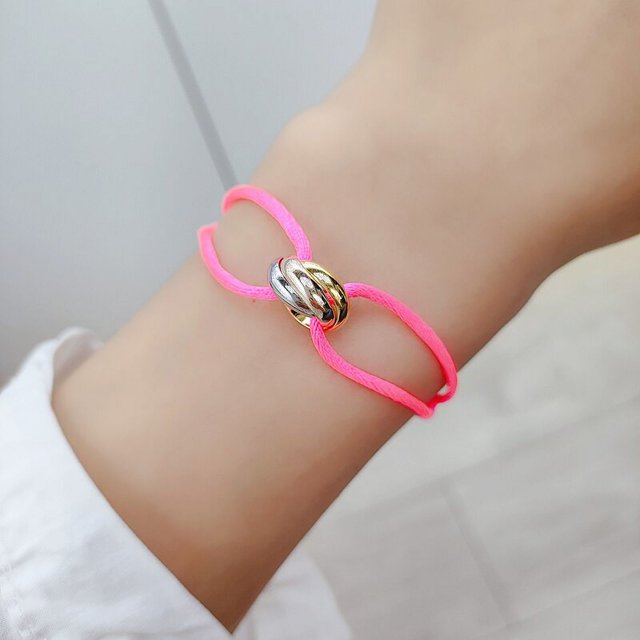Pulsera de cuerda ajustable para hombre y mujer, cadena de mano con hebilla de Metal, moda Simple, regalos de joyería, Unisex, 3