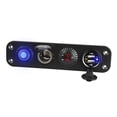 thumbnail image 1 of iSpchen Dual Usb Charger Qc3.0 Cigarette Lighter Socket Splitter 250W Waterproof 12V Adapter Outlet Time Clock Led Display Red Light, 1 of 10