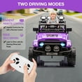 thumbnail image 2 of 12V Kids Ride on Truck, Battery Powered Electric Ride On Vehicle with Parent Remote Control, 3 Speeds & LED Lights, for Kids 3-8, 2 of 9