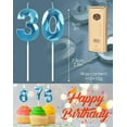 thumbnail image 6 of FIGT-Number 14 Candles,14th Birthday Candles,Blue Happy Birthday Candle for Cake,3D Design Cake Topper Decorations for Boy Men Pet Birthday Party Wedding Anniversary Celebration Supplies【0514】, 6 of 7