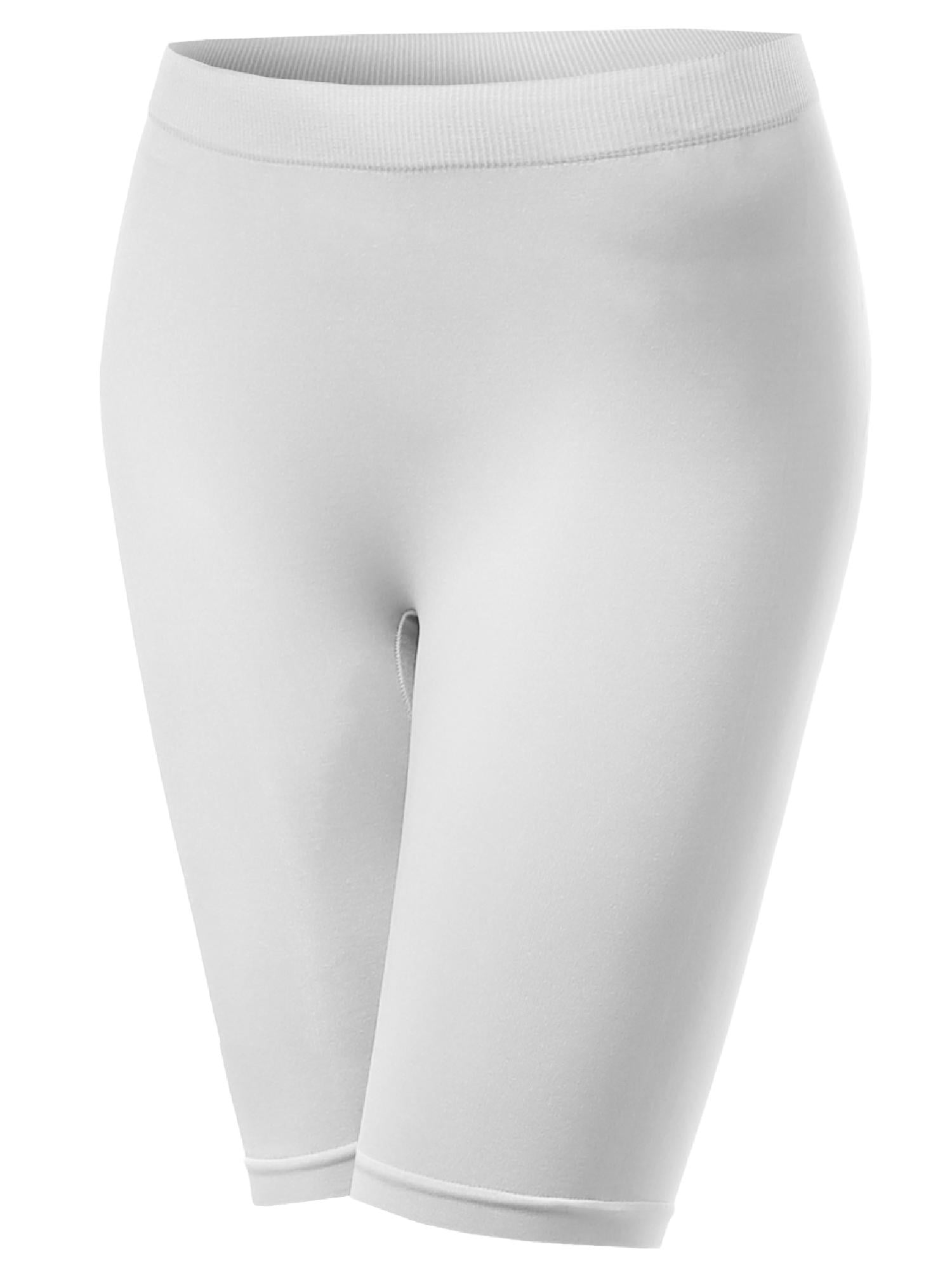 white knee length leggings