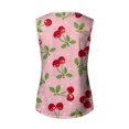 thumbnail image 4 of Camiseta sin mangas de encaje con estampado de mujer Camiseta sin mangas de empalme de cuello redondo Camiseta ligera y cómoda delgada OAVQHLG3B Store lin121212, 4 of 5