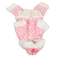 thumbnail image 4 of Pet Cold Weather Jacket, Dog Winter Coat Dots Design Skin Friendly Hooded  For Party For Puppy Pink XL, 4 of 8