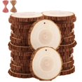 thumbnail image 1 of Wood Slices TICIOSH, 50 unidades, círculos de pino natural de 5 a 6 cm, 1 of 8
