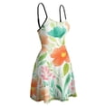 thumbnail image 4 of Watercolor Floral Summer Blossom Art Sleeveless Dresses Slip Dress Women's Dresses Dresses For Womens, 4 of 6