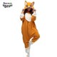 thumbnail image 2 of Adultos lindo ojo grande perro mujeres dibujos animados de una pieza Pijama traje hombres Animal Onesie polar pareja Cosplay Pijama mapache Kigurumi, 2 of 3