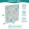 thumbnail image 3 of FORMRS 3 Ring Binder 1.5 inch with Pockets Set of 2 Clip Board 200 Sheets Capacity, Cute Rabbits, 3 of 8
