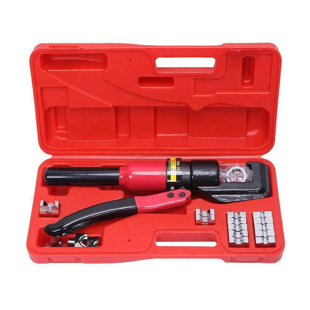 8Ton 4-70mm Hydraulic Wire Battery Cable Lug Terminal Crimper Crimping Tool Red 