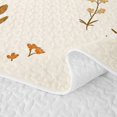 thumbnail image 5 of Manfei Boho Cat Paw Bed Spread Queen, Botanical Leaf Queen Coverlet Set, Cream, 3 Pieces, 1 Quilt and 2 Pillowcases, 5 of 7