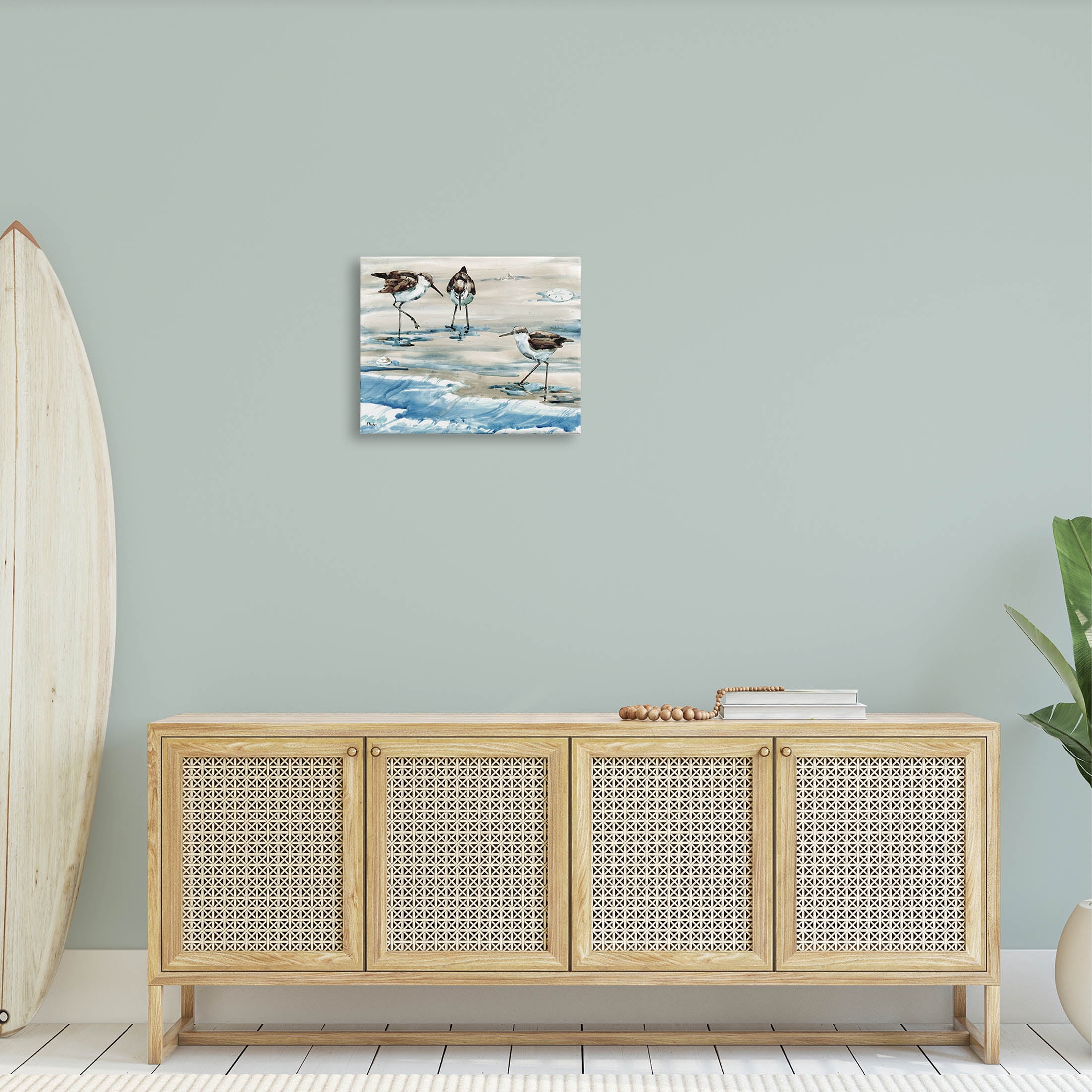 Stupell Industries Rockhampton Sandpipers Ocean Waves Painting Gallery Wrapped Canvas Print Wall Art, Design by Paul Brent