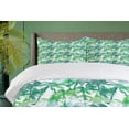 thumbnail image 4 of Ambesonne Palm Leaf Duvet Cover Sets, Exotic Fantasy Jungle, 2-King, Forest Green Lime Green, 4 of 7